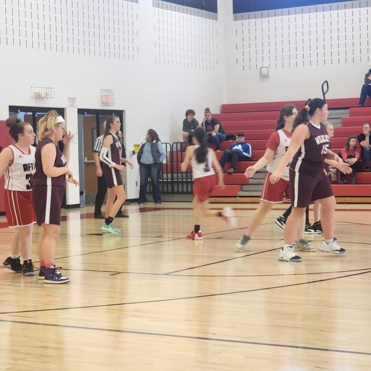 modified girls basketball in action