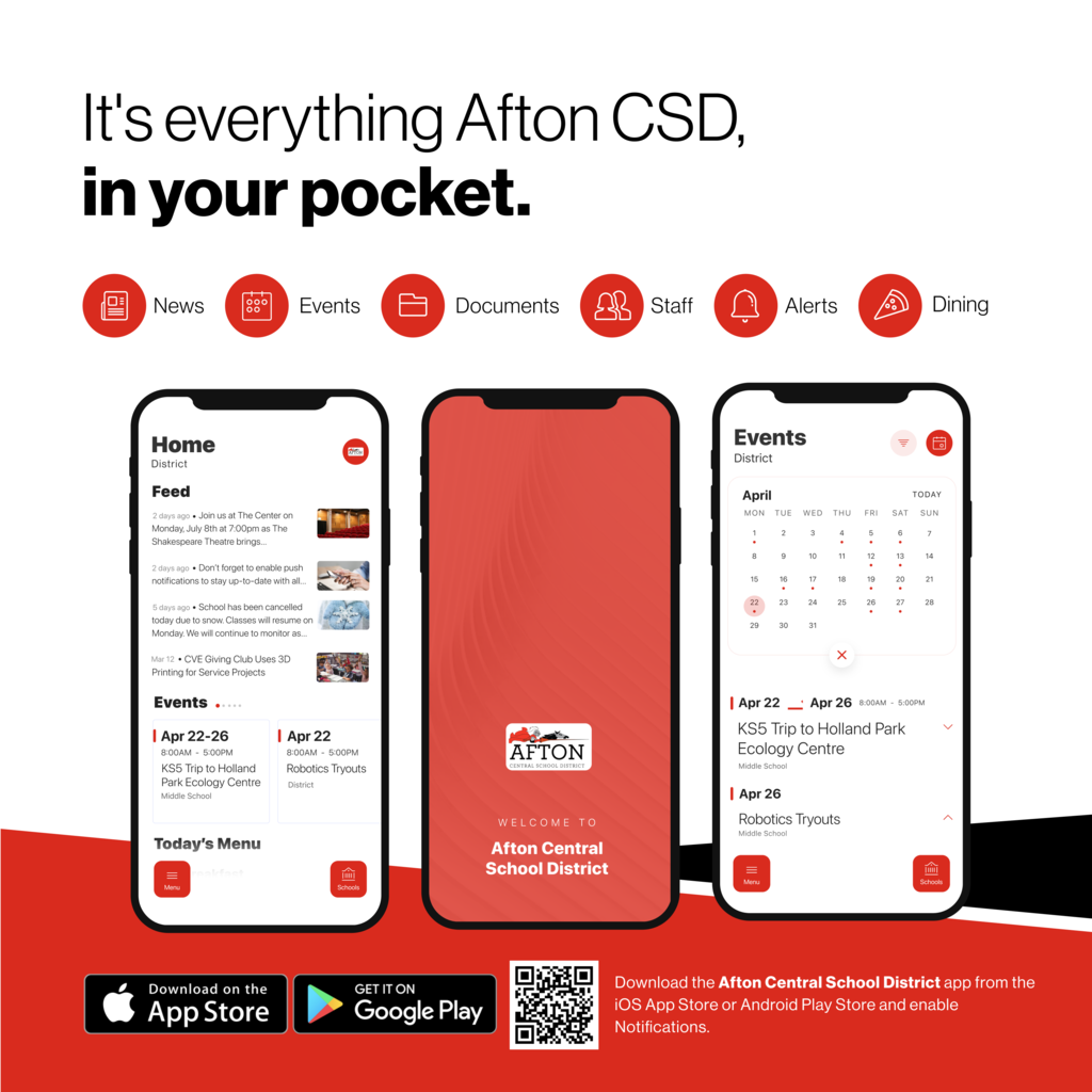 Afton CSD App advertisement 