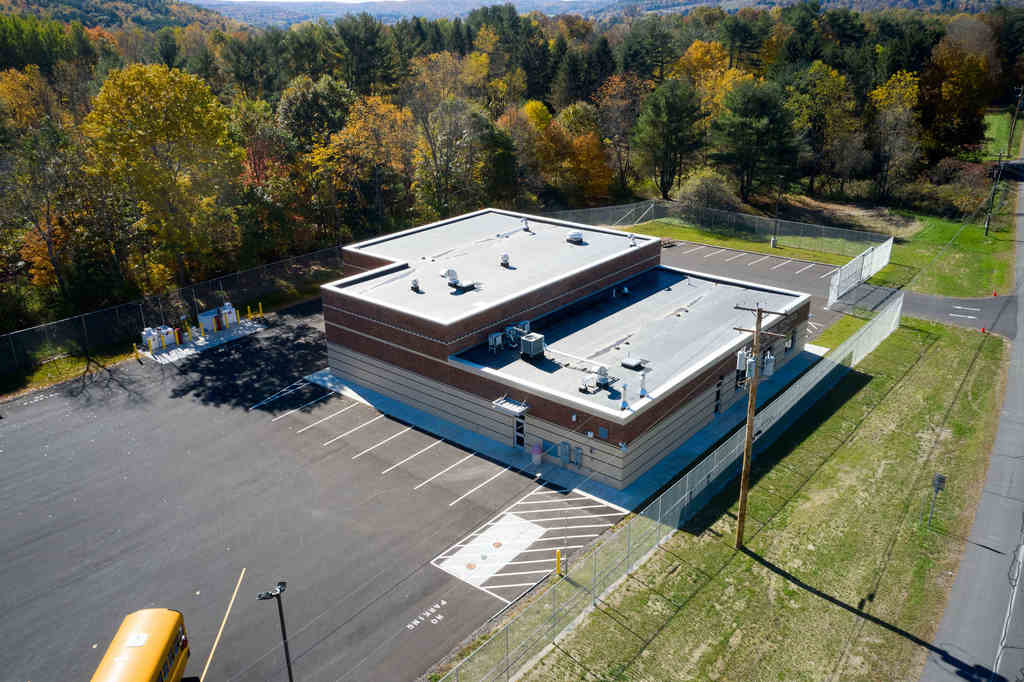 Bus Garage Aerial View