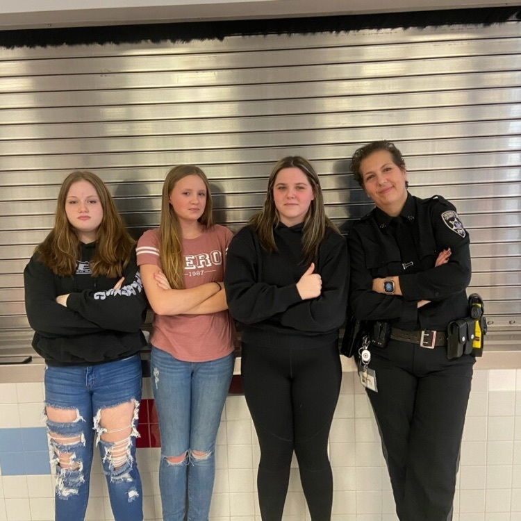 Here is our lunch squad keeping everyone safe!