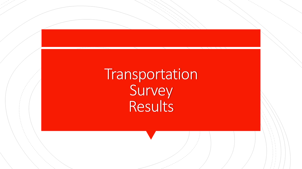 Transportation Survey Results