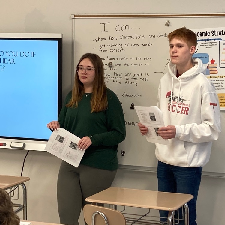 seniors presenting about bullying