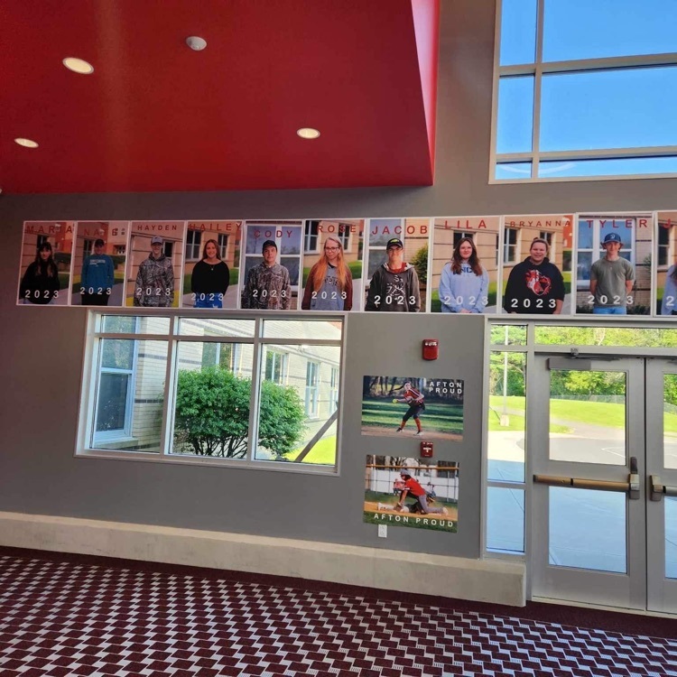 seniors posters hanging in the lobby