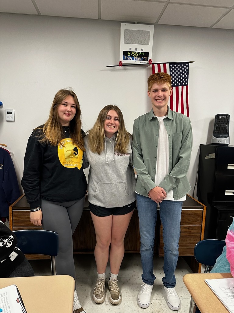 Three seniors have earned the Seal of Civic Readiness. Congratulations to Lila Lee, Emily Baciuska, and Elijah Baciuska! The students completed the required coursework and projects to demonstrate their civic knowledge, skills, mindsets, and experiences. 