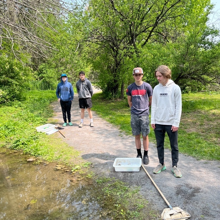 students on nature trail